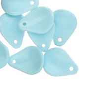 Pétalos de flor curvados 14x10,5 mm en resina - Azul pastel x8