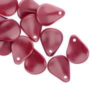 Lentejuelas con forma de pétalos de flor curvados, de 14 x 10,5 mm, de resina - Burdeos, 8 unidades