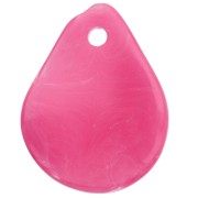 Pétalos de flor curvados 14x10,5 mm en resina - Rosa brillante jaspeado x8