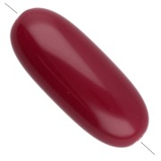 34x14 mm Cuenta con forma de oliva en resina opaca - Burdeos x1