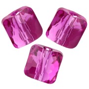 Cuentas cuadradas 6 mm - Fantasy Square Swarovski 5035 - Fucsia x6