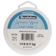 Hilo redondo de cobre de 0,41 mm Artistic Wire - Chapado en plata antideslustrante x94.7m