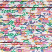 Cordón de tela Liberty - Phoebe - Verde - Naranja - Rosa x 1 m