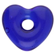 Colgante corazón 14x15 mm cristal translúcido - Azul Oscuro x1