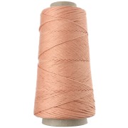 Bobina de cordón de algodón para macramé «Organic Cotton Détox XL» peinado - Salmón x 200 m