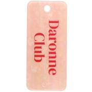 Colgante rectángulo 55x25 mm acetato - Daronne Club - Salmón jaspeado nacarado x1
