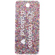 Colgante rectángulo 55x25mm acrílico - Les copines d'abord - Purpurina multicolor