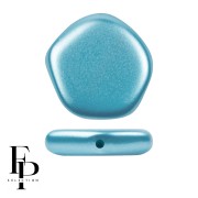 Cuenta de cristal pentágono 15x15 mm The Cute Polygon - Aqua pastel x4