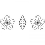 Cabujón de flor PureCrystal 4744, 10 mm - Reinvented Dark Jonquil x1