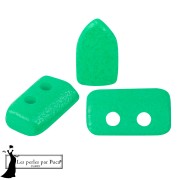 Cuentas de cristal Piros® de Puca® 2x5 mm - Verde oscuro neón x10 g