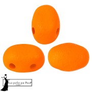 Cuentas de cristal Samos® de Puca® 5x7 mm - Neon Blood Orange x10 g
