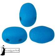 Cuentas de cristal Samos® de Puca® 5x7 mm - Azul neón x10 g