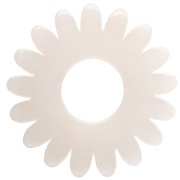 Colgante de flor de margarita de 20 mm de acetato - Efecto marmolado marfil x1