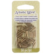 Tubos conectores de engaste para hilos de 1,63 mm - Latón sin tratar x50