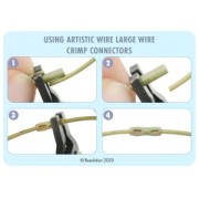 Tubos conectores de engaste para hilos de 1,63 mm - Latón sin tratar x50