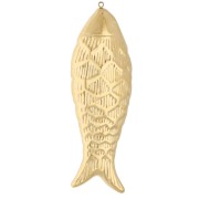 Colgante grande con forma de pez, 77 x 26 mm - Acero inoxidable 304 Dorado x1