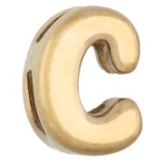 Empujador con letra de 7 x 5 mm para cordón de 1,6 mm - C - Acero inoxidable 304 Dorado x 1