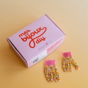 Mis joyas DIY - Kit de pendientes con flecos en técnica peyote (par)