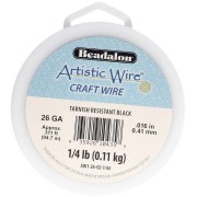 Hilo de cobre Artistic Wire de 0,41 mm - Negro antioxido x94.7m