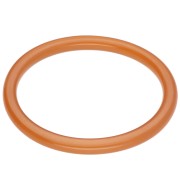 Pulsera brazalete rígida fina de 65 mm de resina translúcida - Albaricoque veteado x1