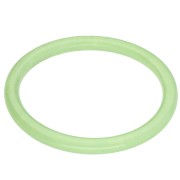 Pulsera brazalete rígida fina de 65 mm de resina transparente - Verde claro veteado x1