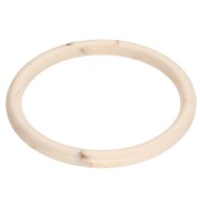Pulsera brazalete rígida fina de 65 mm de resina opaca - Nude - Marmolado marrón x1