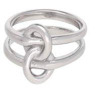 Anillo de dos aros entrelazados - Talla 51/52 - Acero inoxidable 304 x1
