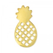 Dije piña 18 mm de Plata 925 dorado x1