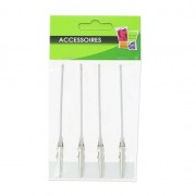 Pinzas Croco 10 cm rodiado x4