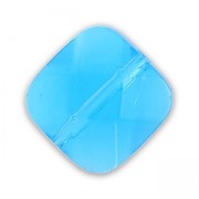 Cuadrado facetado 10 mm Dark Aquamarine x1