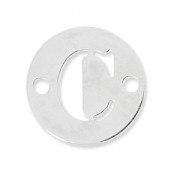 Entrepieza 2 agujeros letra C 8.5 mm en Plata 925 x1