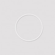 Círculo desnudo de metal para atrapasueños suspensión y lámparas 10cm Blanco