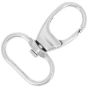 Llavero mosquetón 39 mm - Chapado plateado fino envejecido x1