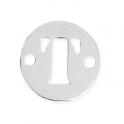 Entrepieza redonda 2 agujeros letra T 8.5 mm de Plata 925 x1