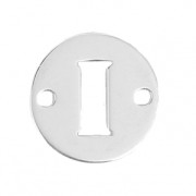 Entrepieza redonda 2 agujeros letra I 8.5 mm de Plata 925 x1