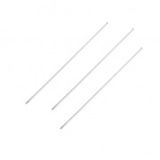 Bastón cabeza de alfiler plano de Acero inox 65x0.7x1.6 mm x10