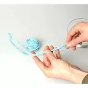 Hilo para tricotar a medida 5 mm - Azul pastel x5m