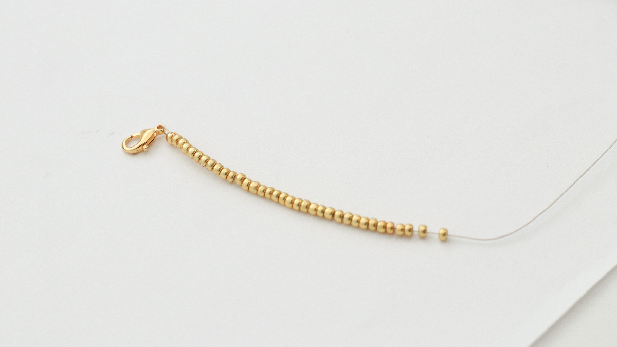 Collar de moda con gemas de ágata tintada, cuentas de Miyuki y aventurina facetada briolette : Paso 2 Collar de moda con gemas de ágata tintada, cuentas de Miyuki y aventurina facetada briolette : Paso 2