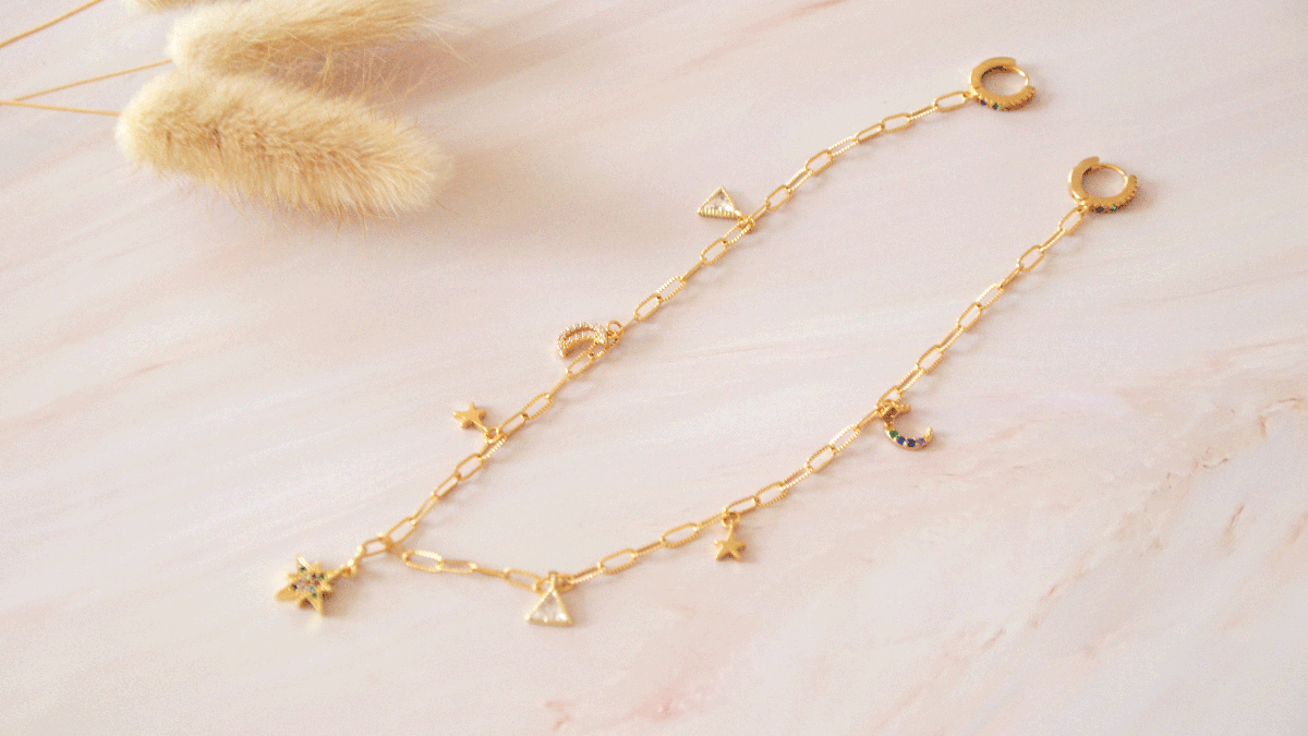 DIY Joyas de oro para el pelo con circonitas DIY Joyas de oro para el pelo con circonitas