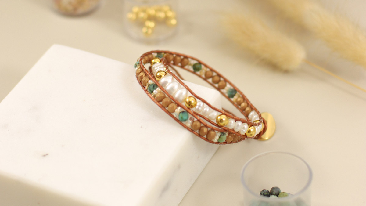 Esquema Tuto Bracelet wrap 2 turns o phone link Esquema Tuto Bracelet wrap 2 turns o phone link