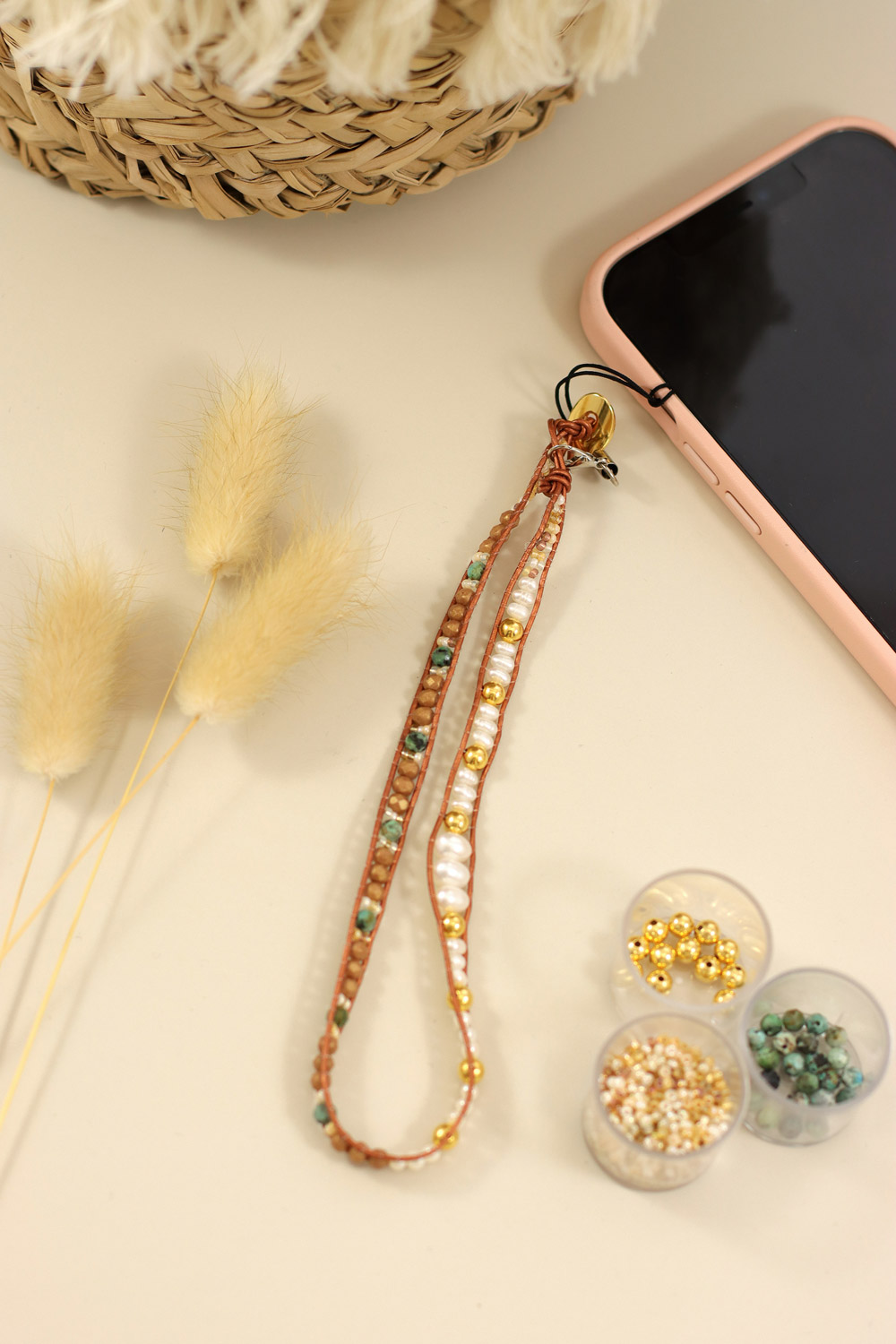 Esquema Tuto Bracelet wrap 2 turns o phone link Esquema Tuto Bracelet wrap 2 turns o phone link