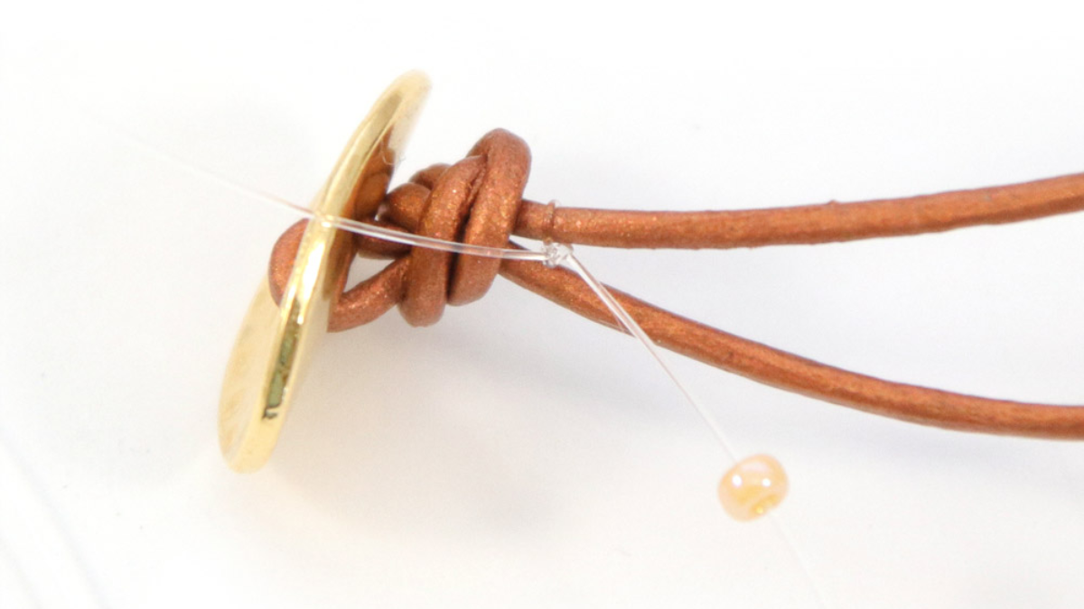 Tuto Bracelet wrap 2 turns o phone link : Paso 2 Tuto Bracelet wrap 2 turns o phone link : Paso 2