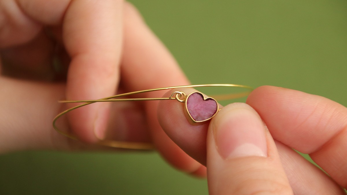 Pulsera multi vuelta, cuentas de piedra natural malva y rosa : Paso 5 Pulsera multi vuelta, cuentas de piedra natural malva y rosa : Paso 5