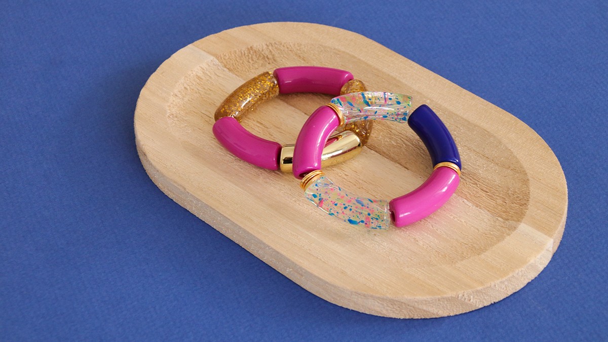 Pulseras de tubos de colores Pulseras de tubos de colores