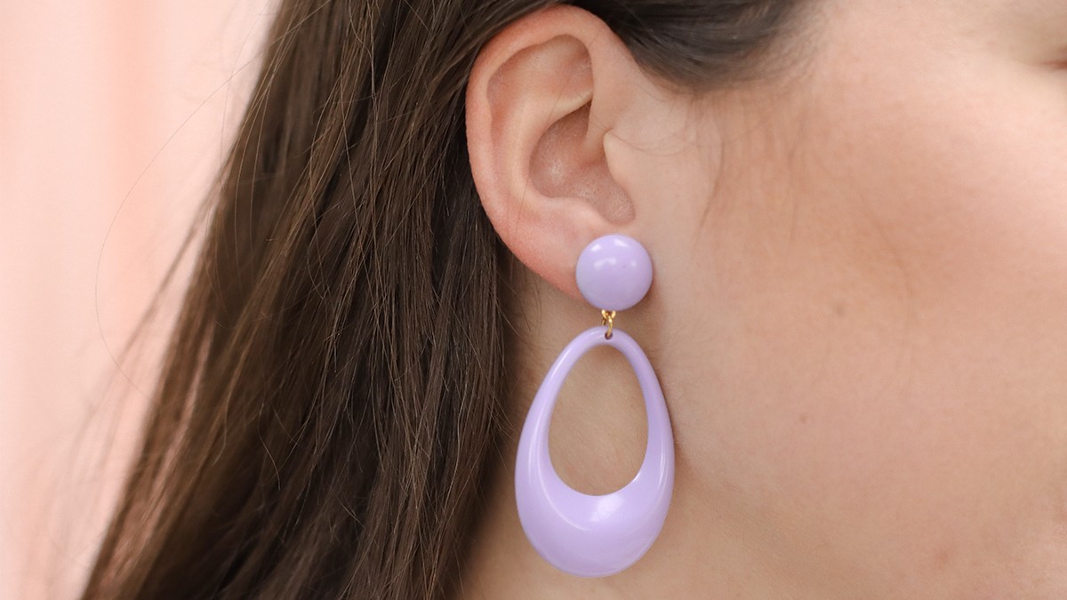 Pendientes de resina en tonos pastel Pendientes de resina en tonos pastel