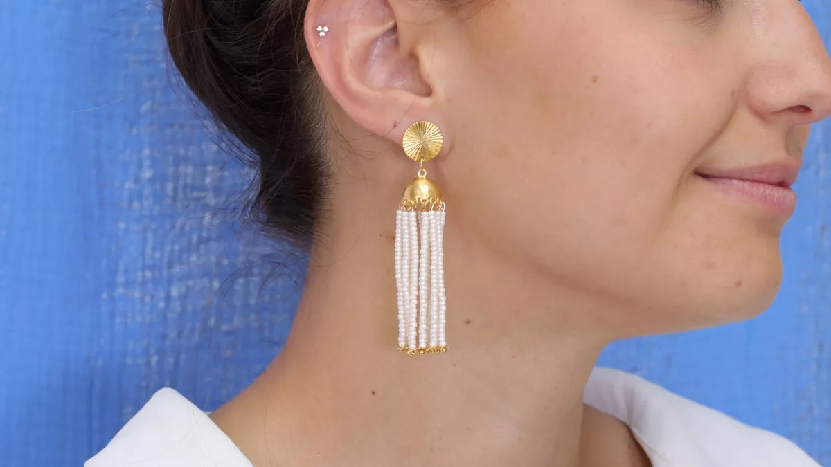 Pendientes colgantes indios Coupoles Jhumka Pendientes colgantes indios Coupoles Jhumka