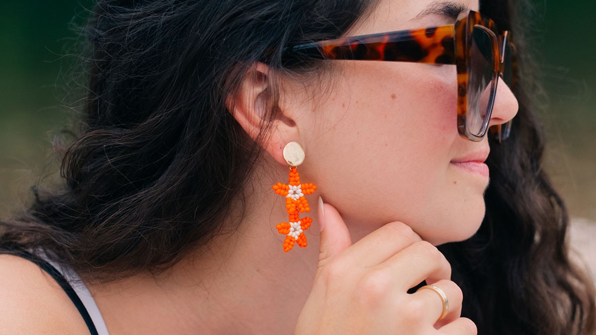 Pendientes colgantes de estrella de mar Pendientes colgantes de estrella de mar