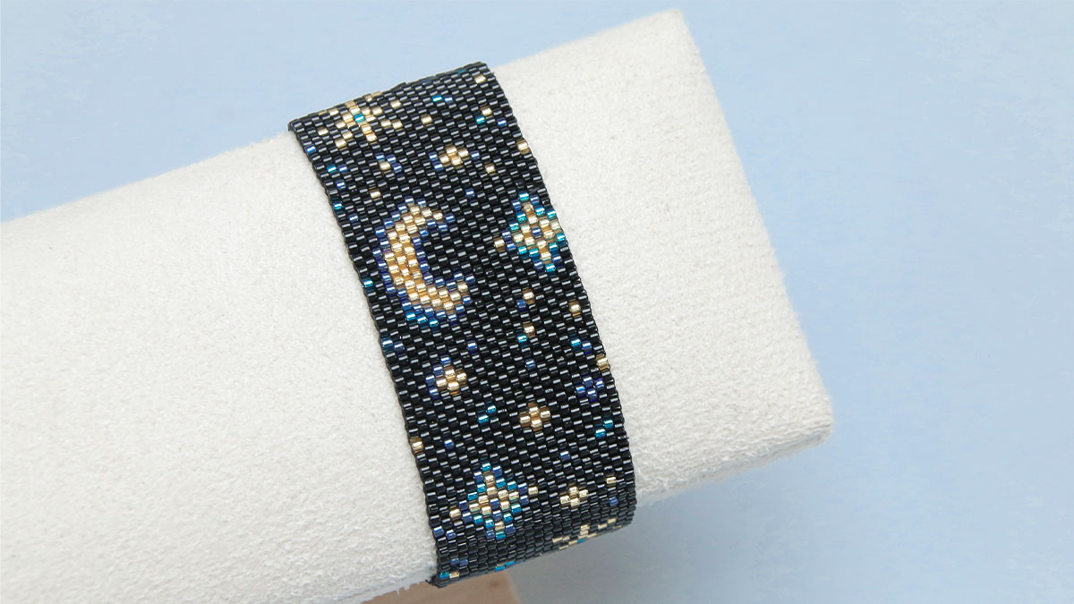 Pulsera de peyote con consejos para tejer Cuentas & Co Pulsera de peyote con consejos para tejer Cuentas & Co