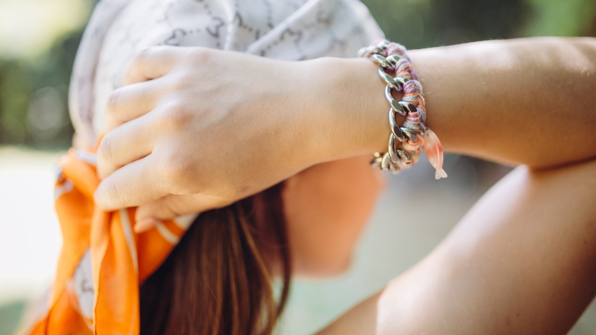 Pulsera de acero inoxidable e hilo de algodón pastel trenzado Pulsera de acero inoxidable e hilo de algodón pastel trenzado