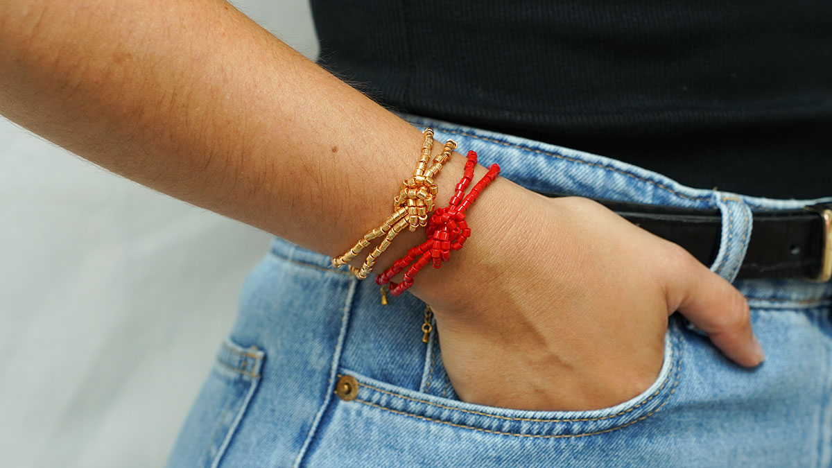 Pulsera de perlas Miyuki Delica para atar Pulsera de perlas Miyuki Delica para atar